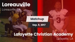 Matchup: Loreauville High vs. Lafayette Christian Academy  2017