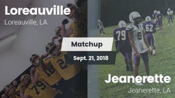 Matchup: Loreauville High vs. Jeanerette  2018