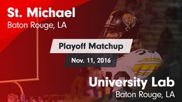 Matchup: St. Michael High vs. University Lab  2016