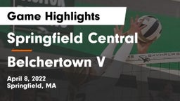 Springfield Central  vs Belchertown V Game Highlights - April 8, 2022
