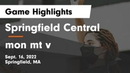 Springfield Central  vs mon mt v  Game Highlights - Sept. 16, 2022