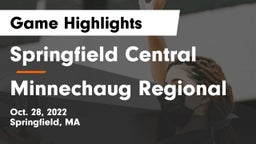 Springfield Central  vs Minnechaug Regional  Game Highlights - Oct. 28, 2022