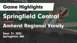 Springfield Central  vs Amherst Regional Varsity Game Highlights - Sept. 21, 2023