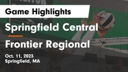 Springfield Central  vs Frontier Regional Game Highlights - Oct. 11, 2023