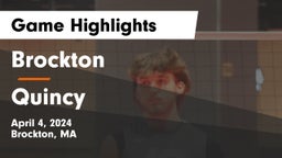 Brockton  vs Quincy  Game Highlights - April 4, 2024
