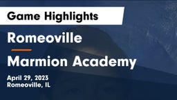 Romeoville  vs Marmion Academy Game Highlights - April 29, 2023