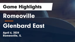 Romeoville  vs Glenbard East Game Highlights - April 6, 2024
