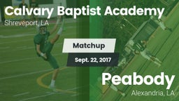 Matchup: Calvary Baptist, LA vs. Peabody  2017
