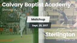 Matchup: Calvary Baptist, LA vs. Sterlington  2017