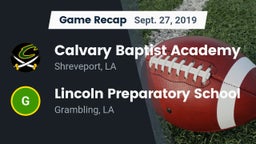 Recap: Calvary Baptist Academy  vs. Lincoln Preparatory School 2019