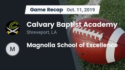Recap: Calvary Baptist Academy  vs. Magnolia School of Excellence 2019