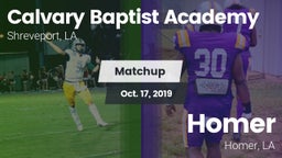 Matchup: Calvary Baptist, LA vs. Homer  2019