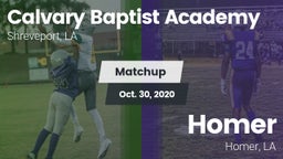 Matchup: Calvary Baptist, LA vs. Homer  2020