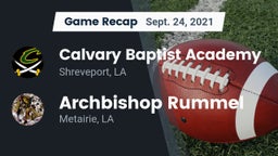 Recap: Calvary Baptist Academy  vs. Archbishop Rummel  2021