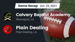 Recap: Calvary Baptist Academy  vs. Plain Dealing  2021