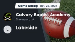 Recap: Calvary Baptist Academy  vs. Lakeside 2022