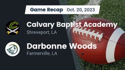 Recap: Calvary Baptist Academy  vs. Darbonne Woods 2023