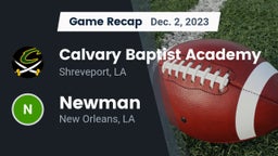 Recap: Calvary Baptist Academy  vs. Newman  2023