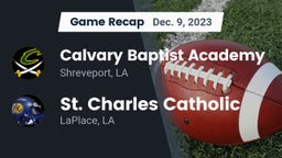 Recap: Calvary Baptist Academy  vs. St. Charles Catholic  2023