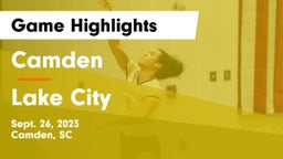 Camden  vs Lake City  Game Highlights - Sept. 26, 2023