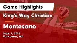 King's Way Christian  vs Montesano  Game Highlights - Sept. 7, 2023