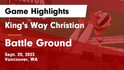 King's Way Christian  vs Battle Ground Game Highlights - Sept. 20, 2023