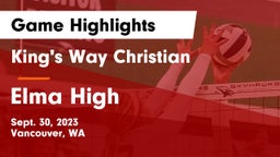 King's Way Christian  vs Elma High Game Highlights - Sept. 30, 2023