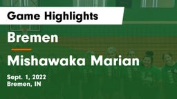 Bremen  vs Mishawaka Marian  Game Highlights - Sept. 1, 2022