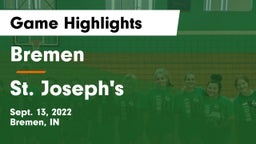 Bremen  vs St. Joseph's  Game Highlights - Sept. 13, 2022