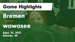 Bremen  vs wawasee Game Highlights - Sept. 23, 2023