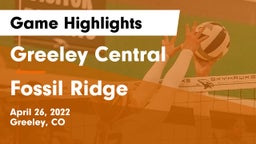 Greeley Central  vs Fossil Ridge Game Highlights - April 26, 2022
