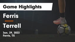 Ferris  vs Terrell  Game Highlights - Jan. 29, 2022
