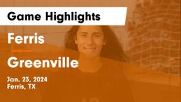 Ferris  vs Greenville  Game Highlights - Jan. 23, 2024