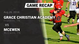 Recap: Grace Christian Academy vs. McEwen  2016