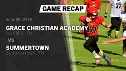 Recap: Grace Christian Academy vs. Summertown  2016