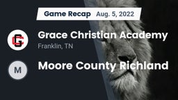 Recap: Grace Christian Academy vs. Moore County Richland 2022