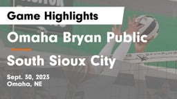 Omaha Bryan Public  vs South Sioux City  Game Highlights - Sept. 30, 2023