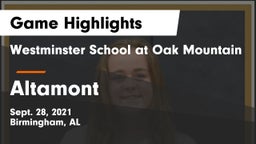 Westminster School at Oak Mountain  vs Altamont  Game Highlights - Sept. 28, 2021