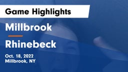 Millbrook  vs Rhinebeck  Game Highlights - Oct. 18, 2022