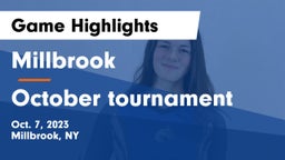Millbrook  vs October tournament  Game Highlights - Oct. 7, 2023