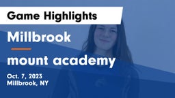 Millbrook  vs mount academy Game Highlights - Oct. 7, 2023