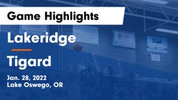 Lakeridge  vs Tigard  Game Highlights - Jan. 28, 2022