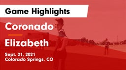 Coronado  vs Elizabeth  Game Highlights - Sept. 21, 2021