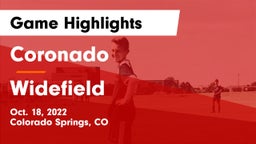 Coronado  vs Widefield  Game Highlights - Oct. 18, 2022