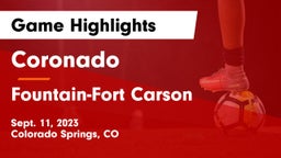 Coronado  vs Fountain-Fort Carson  Game Highlights - Sept. 11, 2023