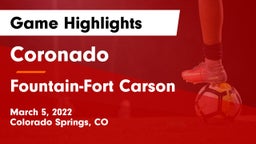 Coronado  vs Fountain-Fort Carson  Game Highlights - March 5, 2022