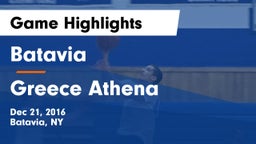 Batavia  vs Greece Athena  Game Highlights - Dec 21, 2016