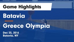 Batavia  vs Greece Olympia  Game Highlights - Dec 23, 2016