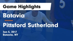 Batavia  vs Pittsford Sutherland Game Highlights - Jan 5, 2017