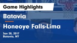 Batavia  vs Honeoye Falls-Lima  Game Highlights - Jan 28, 2017
